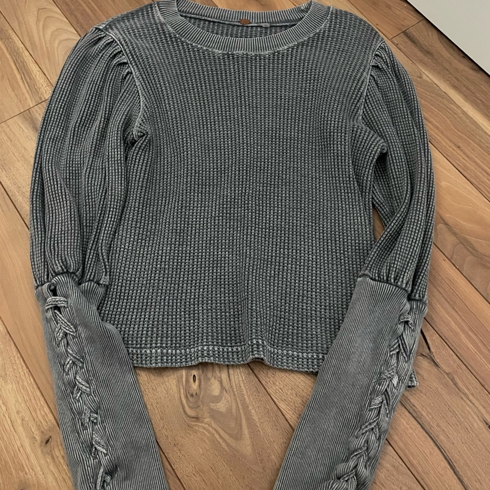 Free people waffle knit shirt